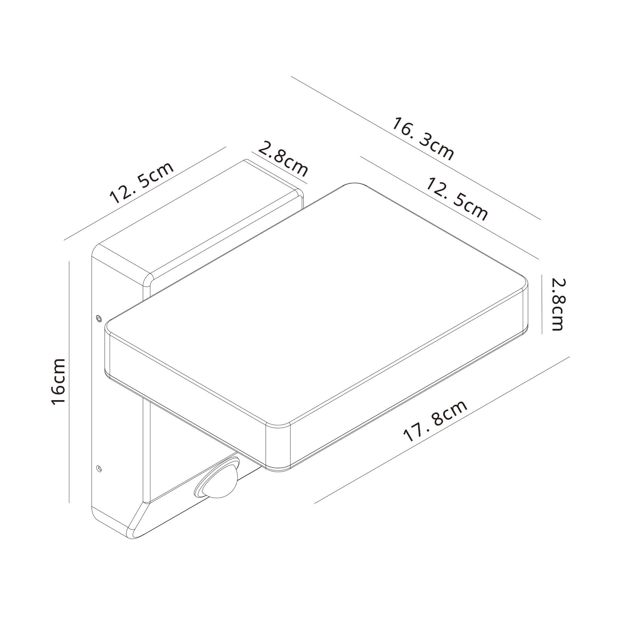 M8477  Cooper PIR Motion Sensor Wall Lamp 20W LED Black